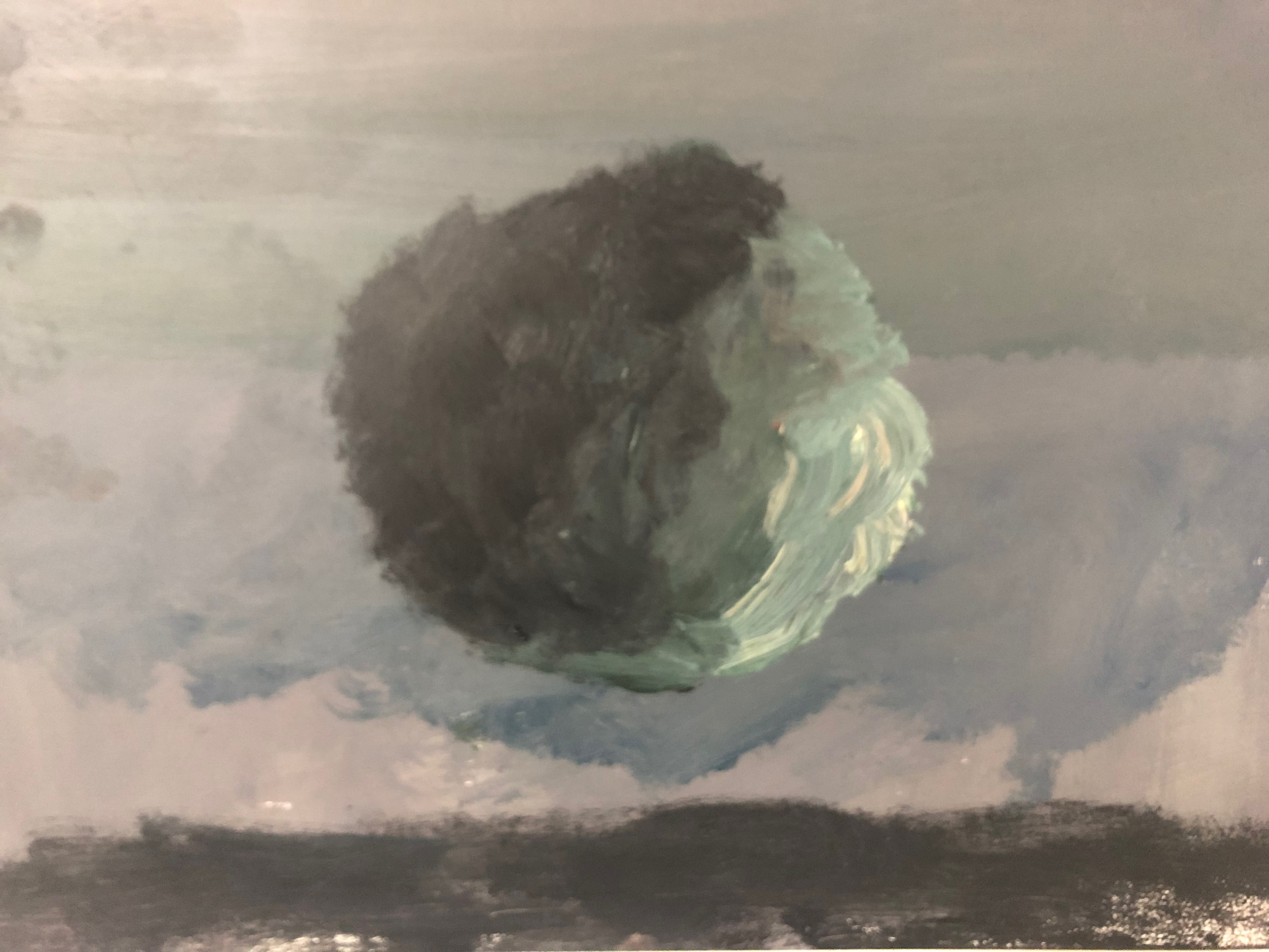 2025 #33 Camouflage : '(Sorry!)' oil on Schut paper 297x420mm 180g © Eddy De Buf